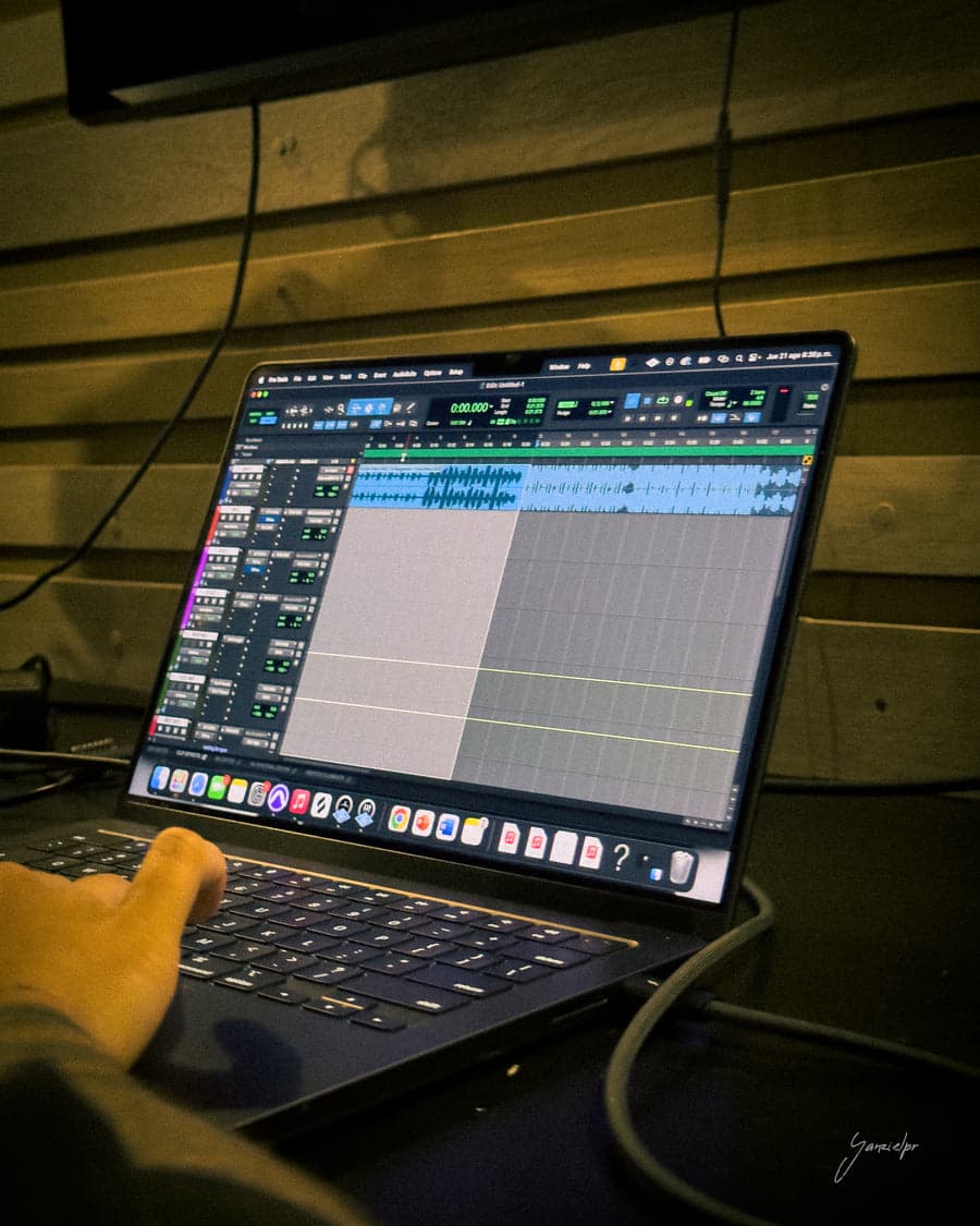 Vocal booth at the studio